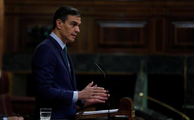 Pedro Sánchez, en el Congreso. 