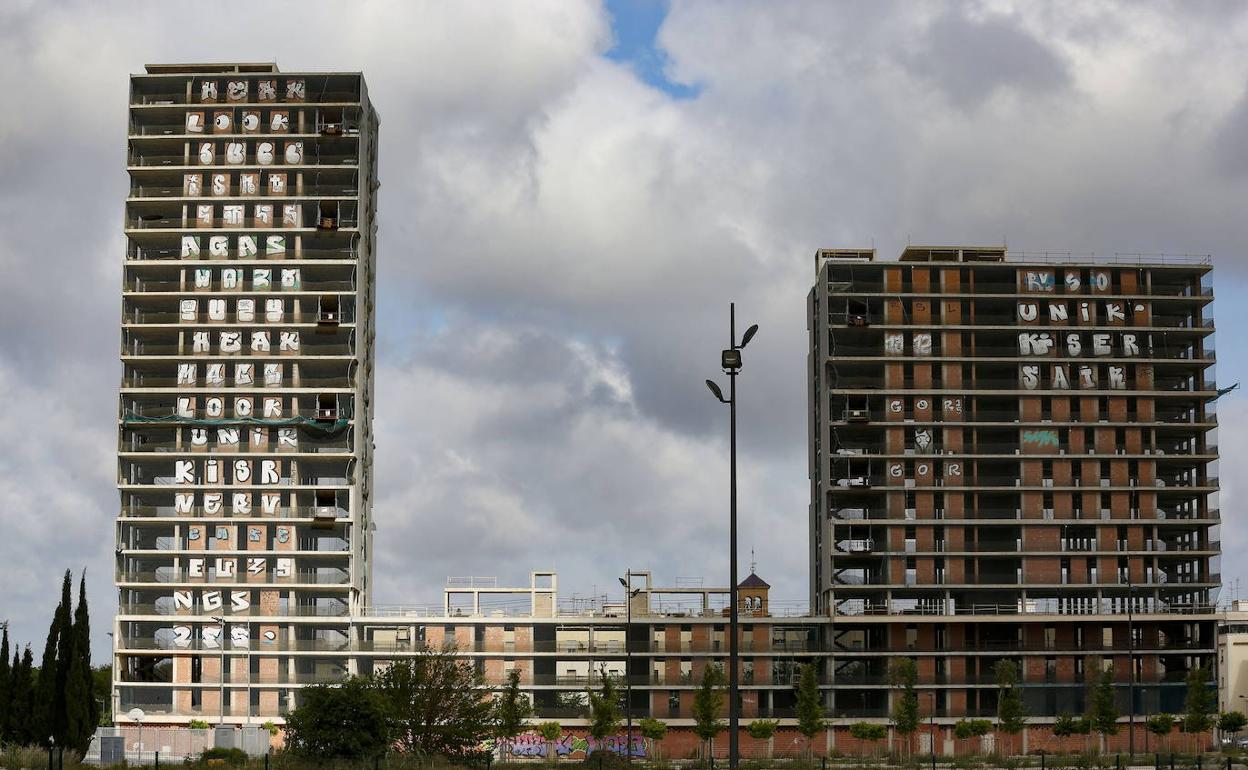 Torre de Sociópolis sin terminar, en una imagen de archivo.