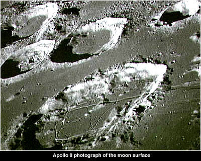 Apollo VIII: Cráteres de la Luna.