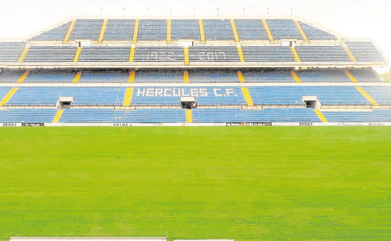 Imagen del estadio Rico Pérez durante la inactividad por la pandemia. 