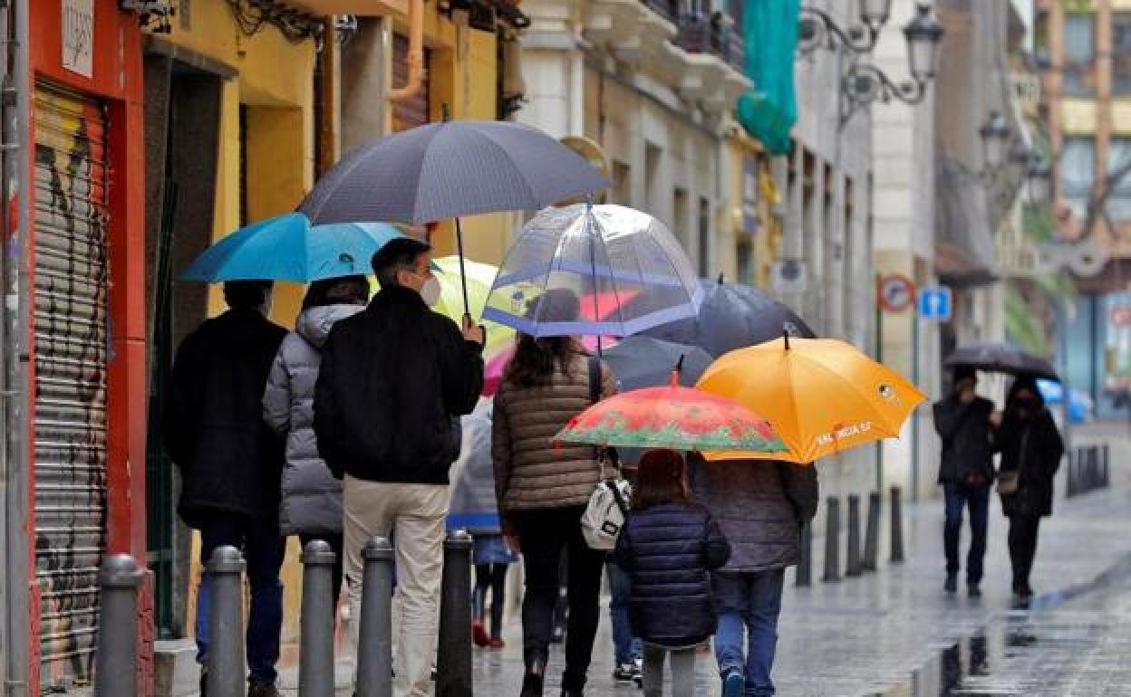 Lluvia en Valencia.