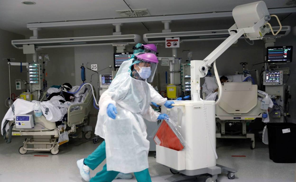 Pacientes con covid en un hospital valenciano. 