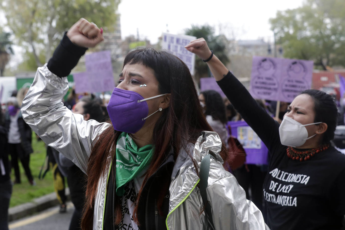 Uno de los actos en la Plaza del Ayuntamiento de Valencia