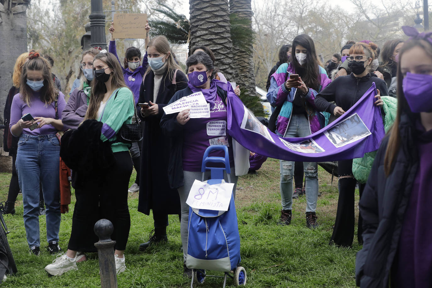 Uno de los actos en la Plaza del Ayuntamiento de Valencia