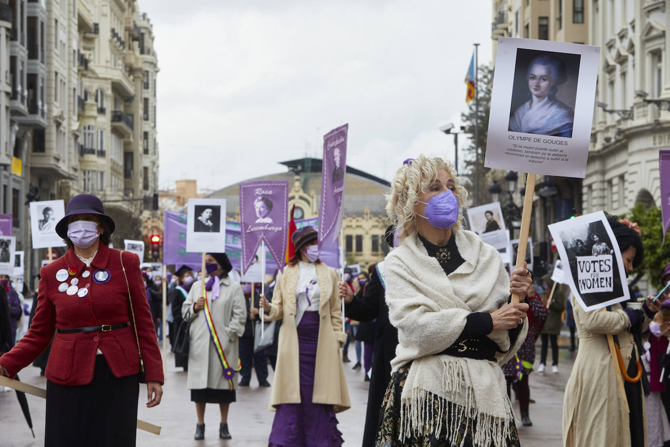 Uno de los actos en la Plaza del Ayuntamiento de Valencia