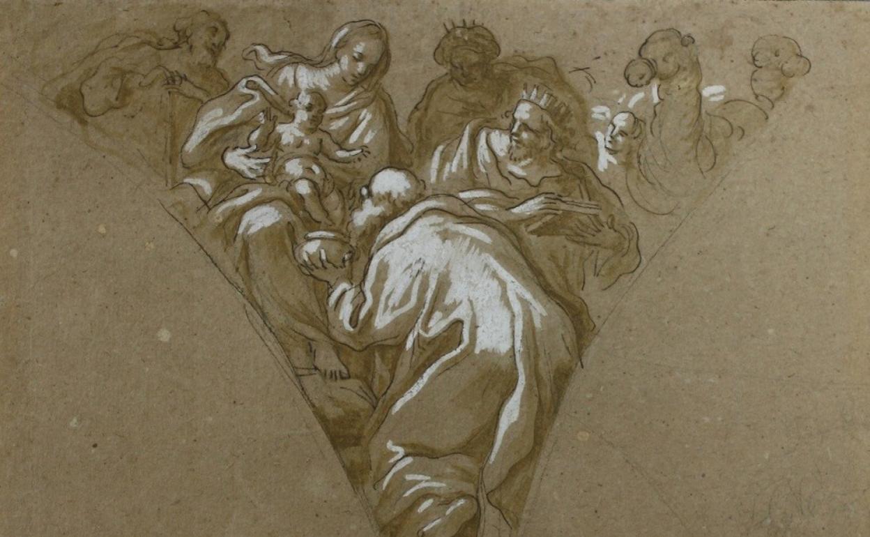 El dibujo recuperado cuyo autor es el valenciano José Vergara. 