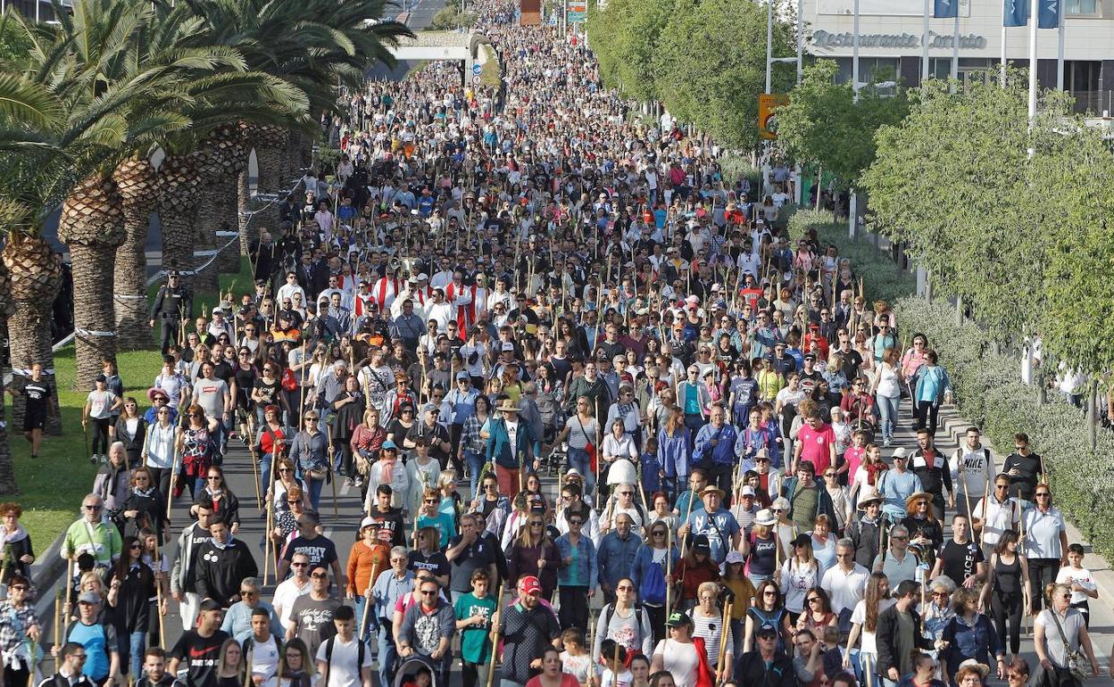 Romería a la Santa Faz de 2019, la última que se celebró.  