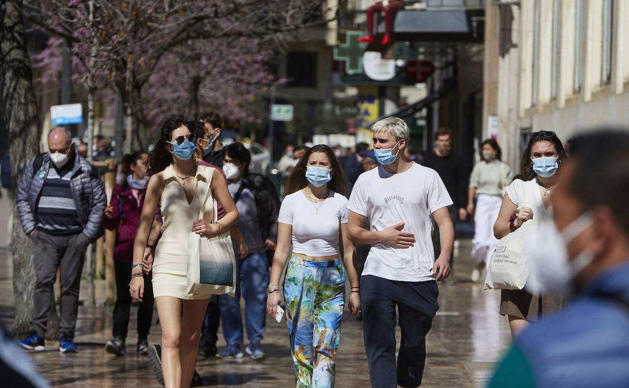 Jornada primaveral, este jueves, en Valencia.