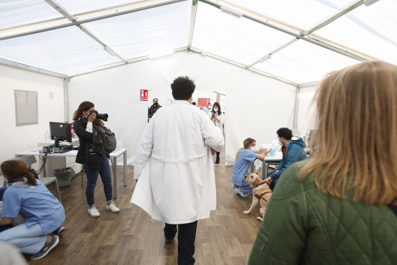 Fotos: La vacunación de docentes en la Comunitat, suspendida