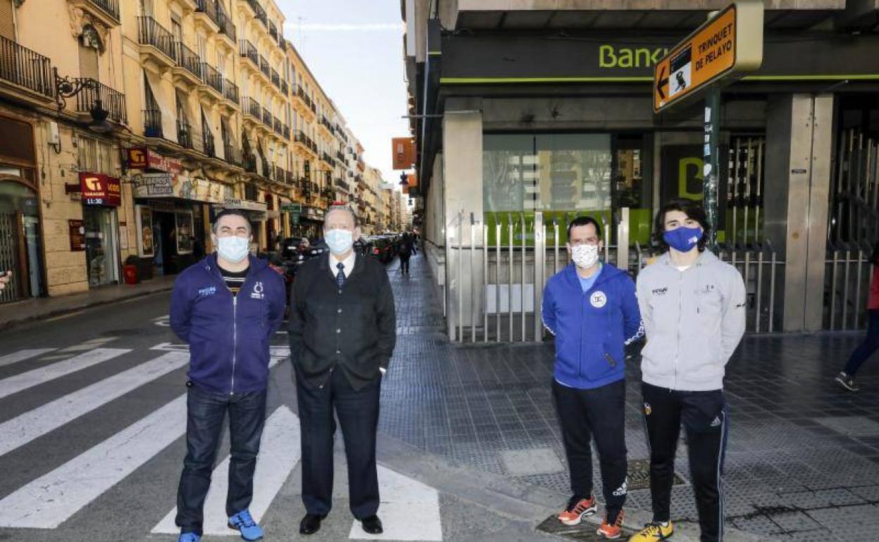 Pilotaris criados en Pelayo, entre ellos el mítico Rovellet (segundo por la izquierda).