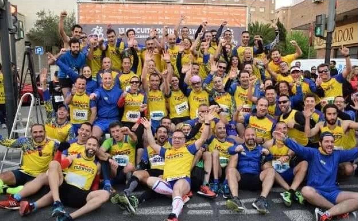 Miembros del Runners Ciutat de València en una prueba previa a la pandemia. 