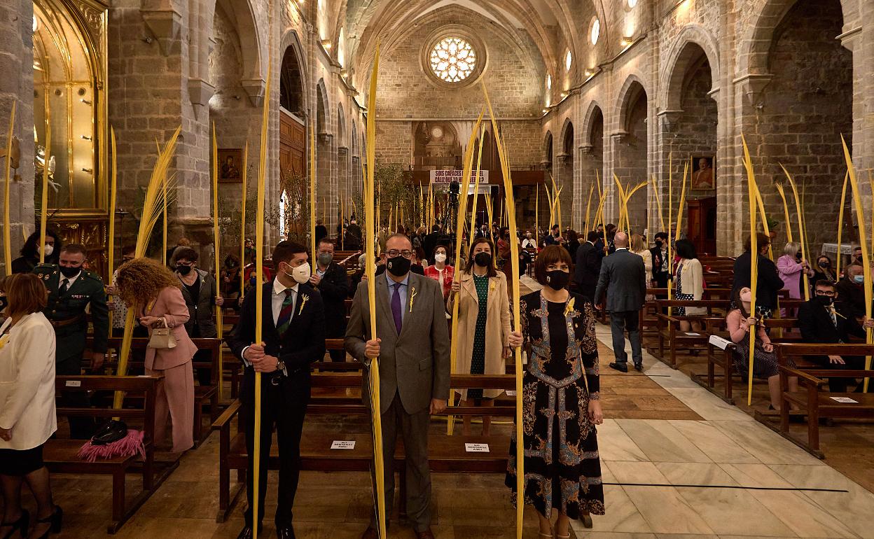 Bendición de palmas en la Colegiata de Gandia