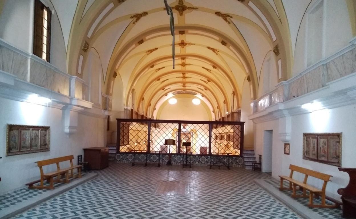 El coro de la iglesia del exconvento de Santa Clara de Xàtiva. 