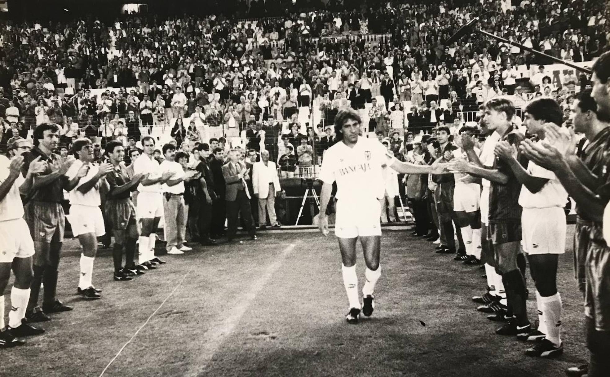 Ricardo Arias en el partido homenaje 