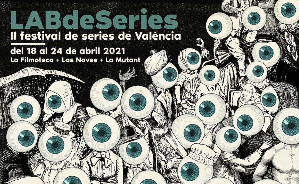 Cartel de el LABdeSeries, diseñado por Aitana Carrasco.