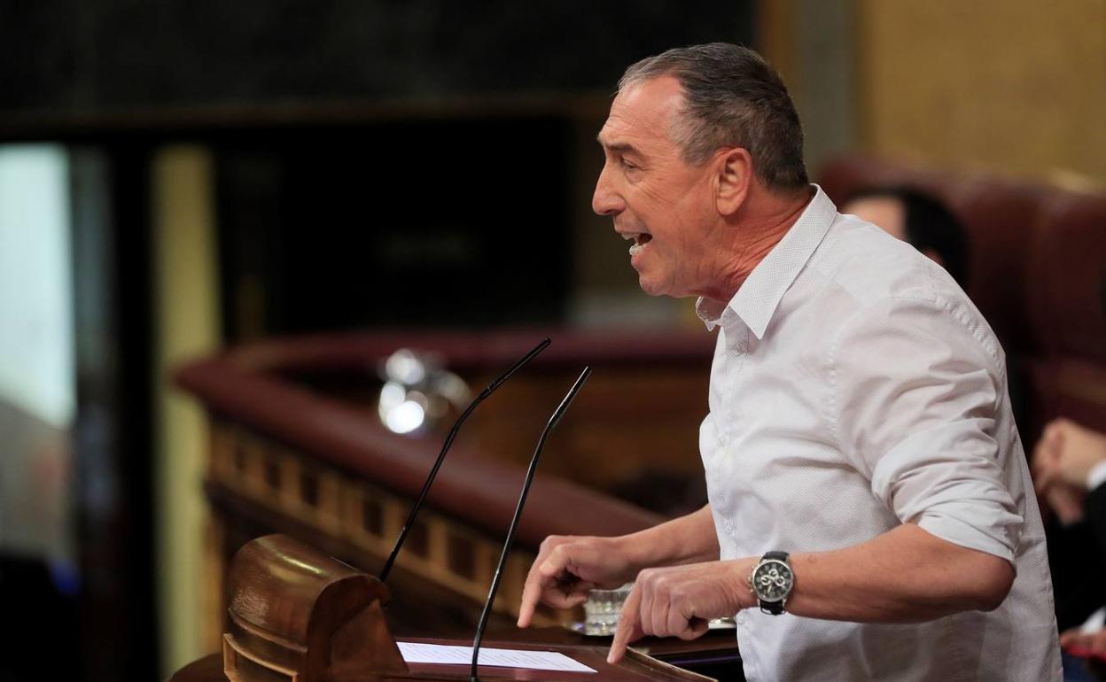 Joan Baldoví, en la tribuna del Congreso. 