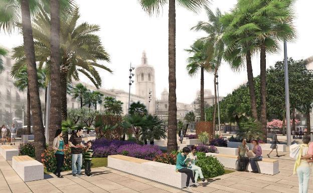 Así será la nueva plaza de la Reina de Valencia