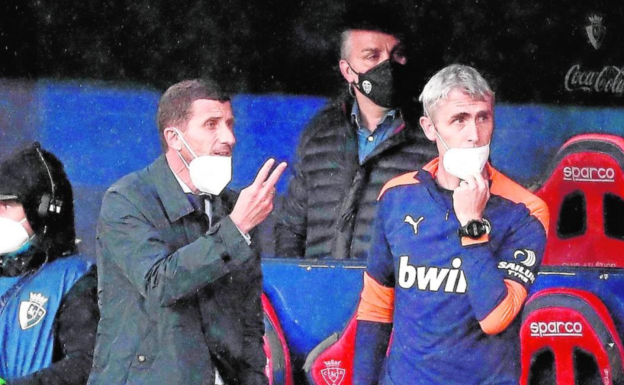 La aportación de Javi Gracia desde la banda no tuvo reflejo durante el partido. 