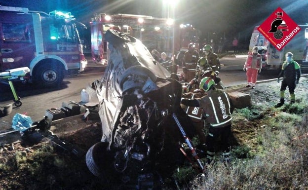 Imagen del accidente en Rojales. 