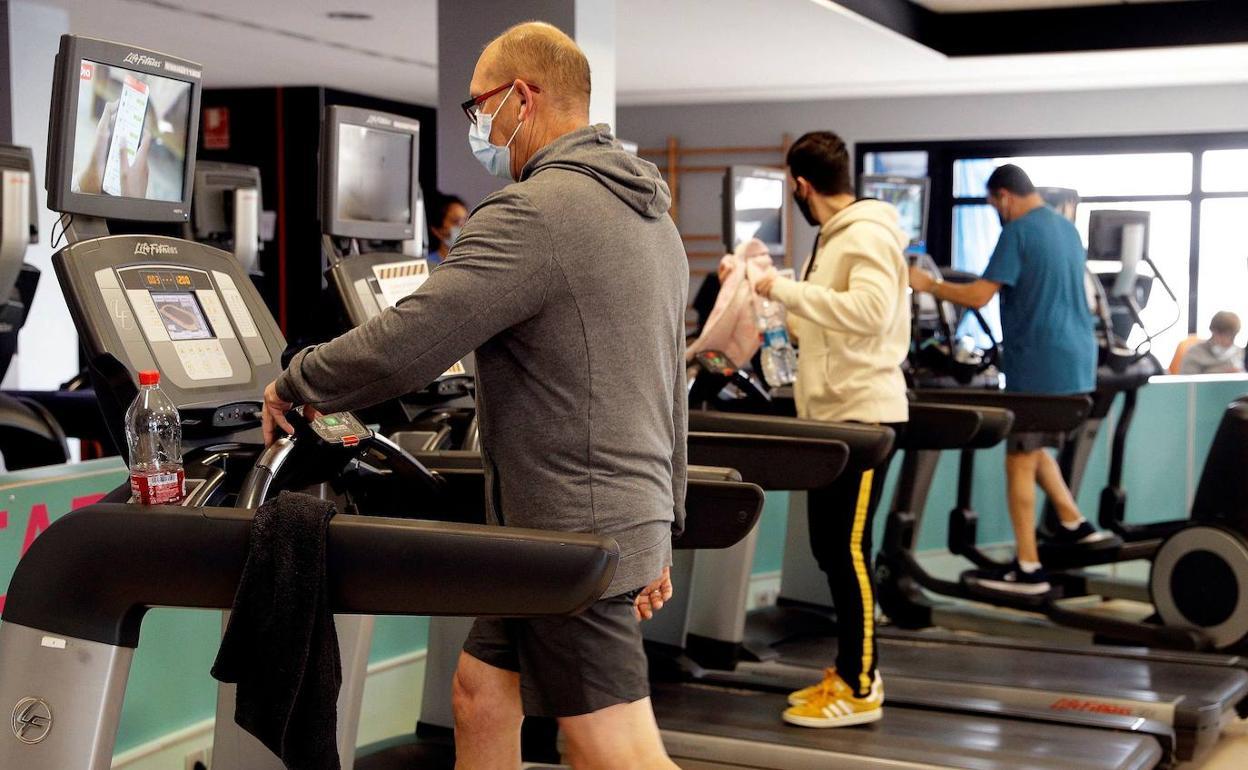 Interior de un gimnasio en Valencia. 