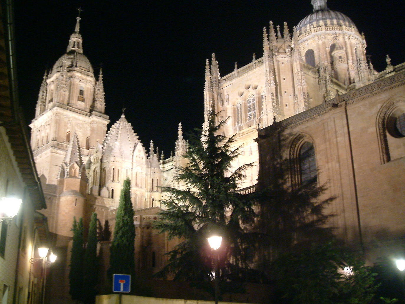 11.- Catedral de Salamanca | La Catedral de Salamanca, llamada popularmente Catedral Nueva, es una de las dos que tiene la ciudad de Salamanca, junto a la Catedral Vieja. Fue construida entre los siglos XVI y XVIII mezclando los estilos gótico tardío, renacentista y barroco. Es la segunda mayor catedral de España en dimensiones y su campanario, con 93 metros de altura, también es de los más altos.