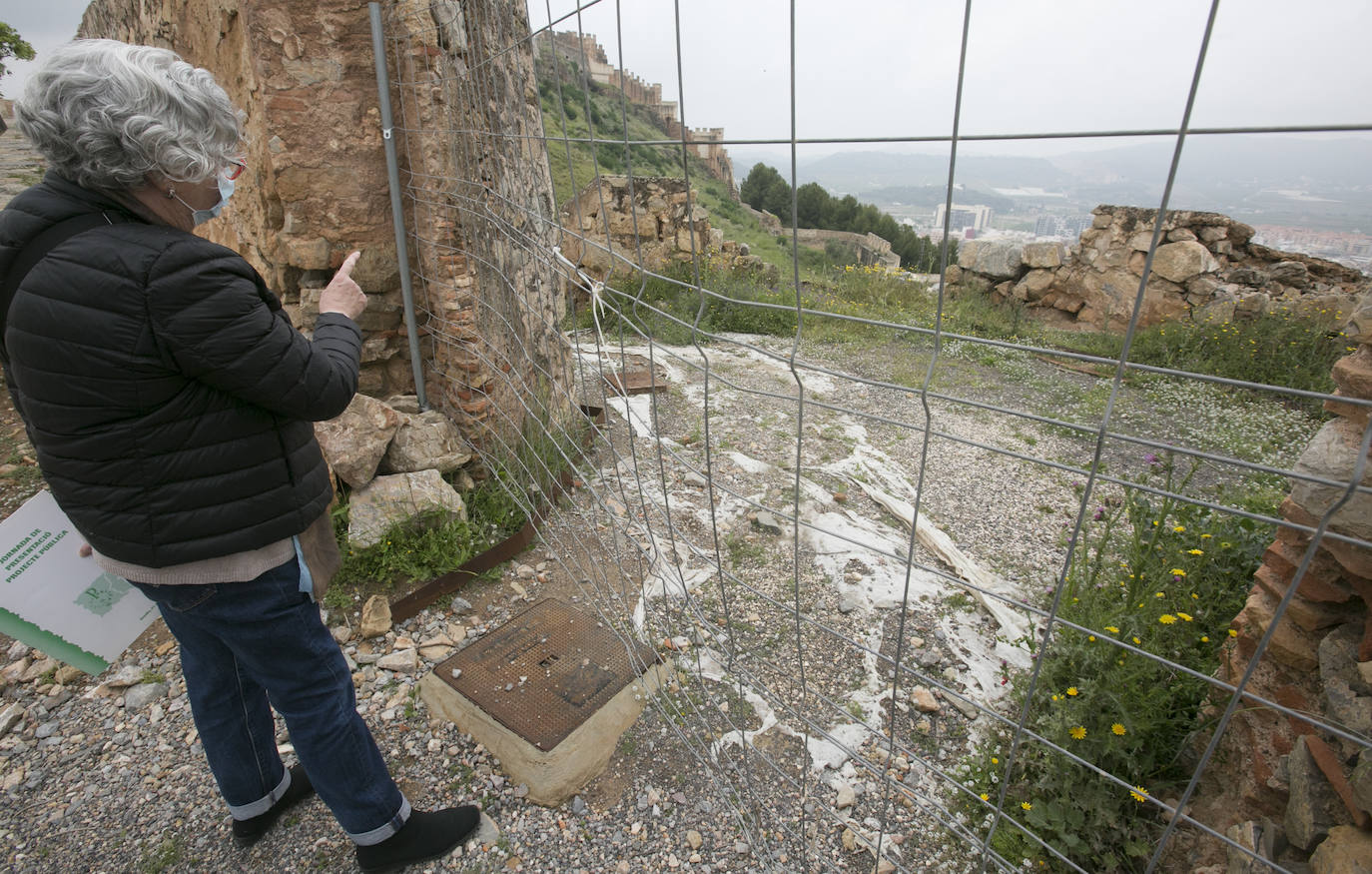 Estado del Castillo de Sagunto en abril de 2021. 