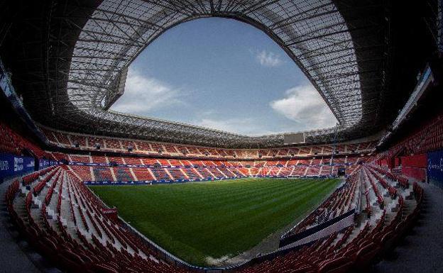 Imagen del estadio de El Sadar, cuya remodelación está casi terminada. 