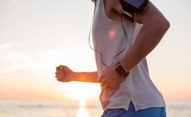 Un runner, en pleno entrenamiento