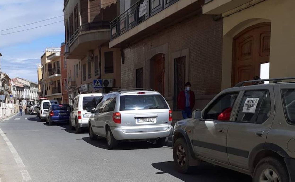 Protesta celebrada en Pedralba. 