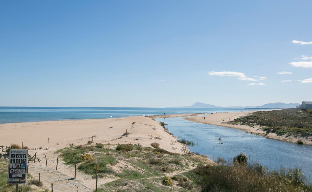 Tramo de la playa de l'Auir en litigio. 