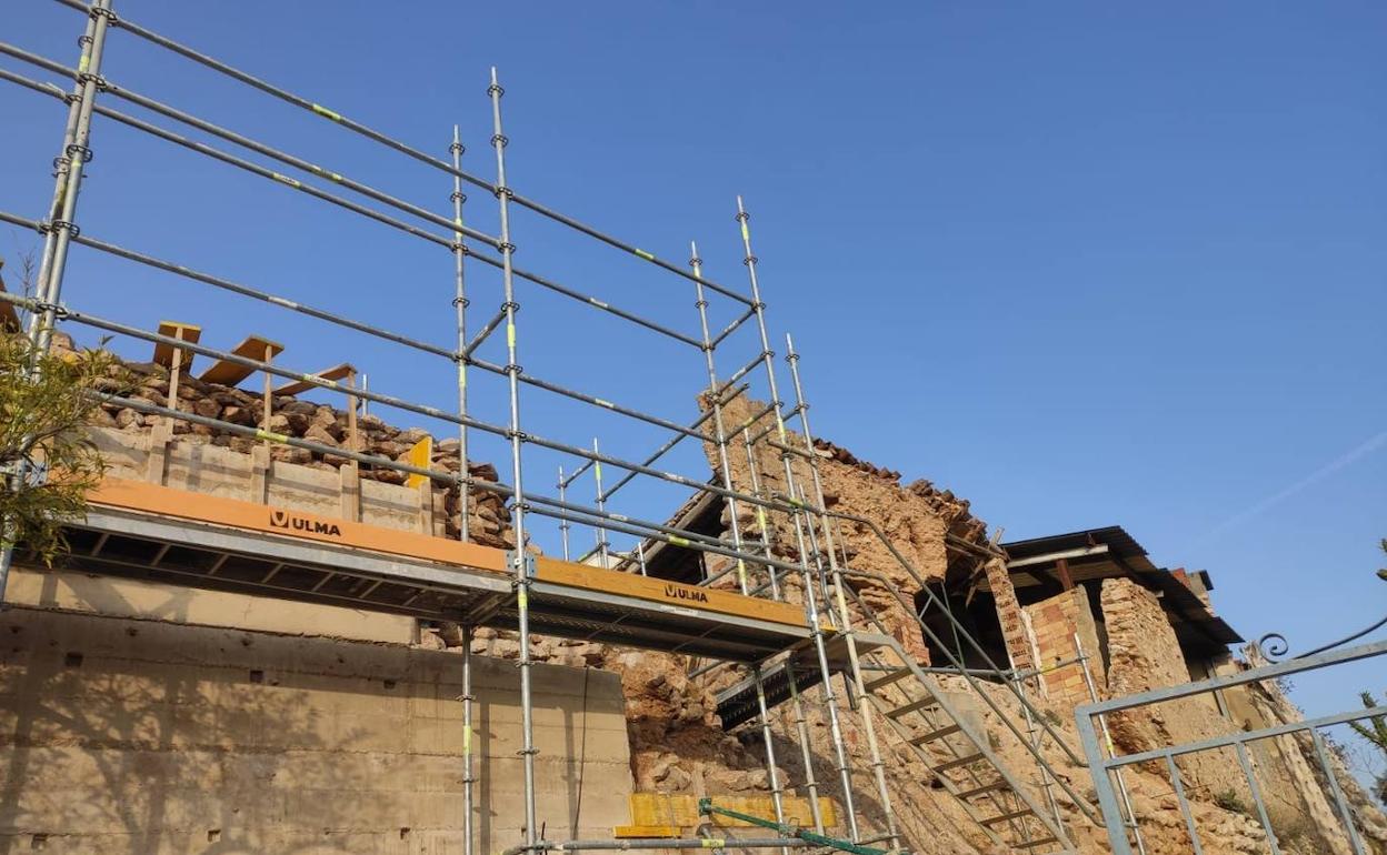 Obras en el castillo de Vilamarxant. 