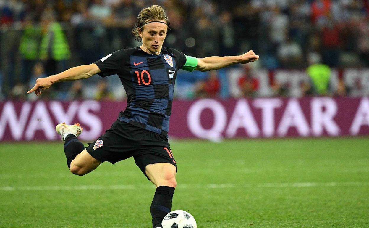 Luka Modric, con la camiseta de Croacia. 