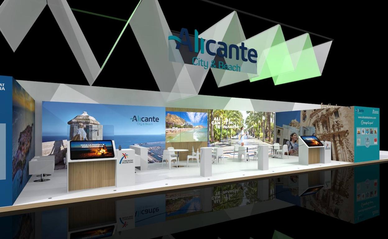 El espacio 'Alicante, City ande Beach' será inaugurado este miércoles en Fitur. 