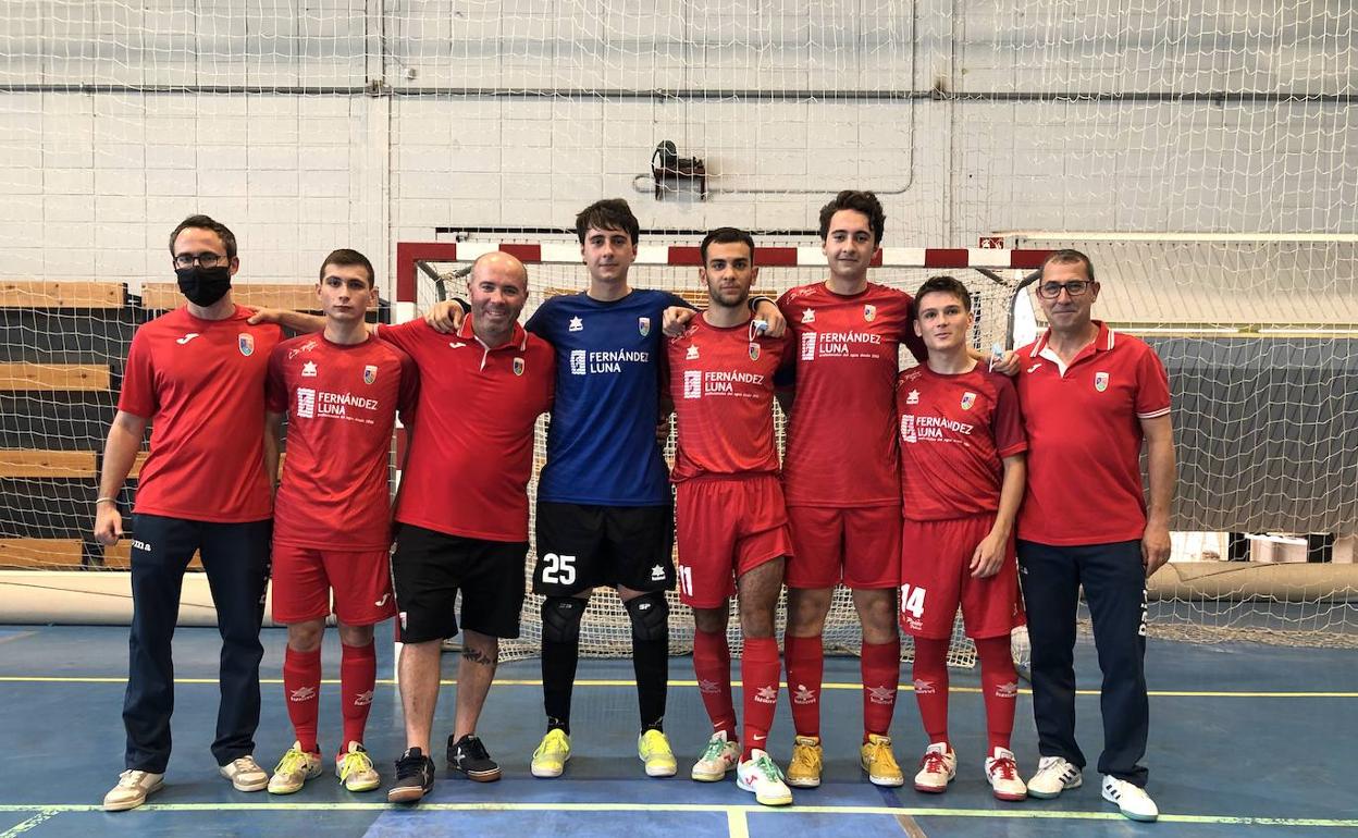 Los jugadores del Paidos-Fontanería Fernández Luna homenajeados. 