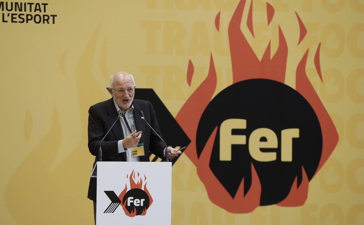 Juan Roig, durante el acto del Proyecto FER en L'Alqueria del Basket.