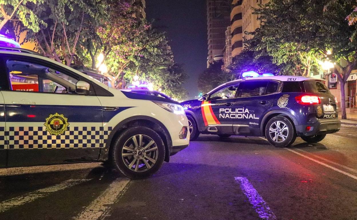 Vigilancia policial en Alicante. 