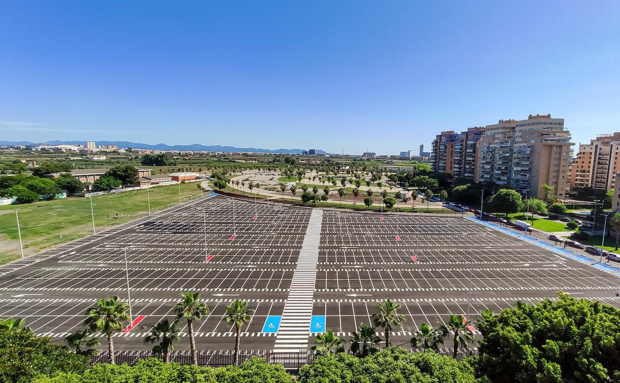 La nueva zona de aparcamiento disuasorio. 