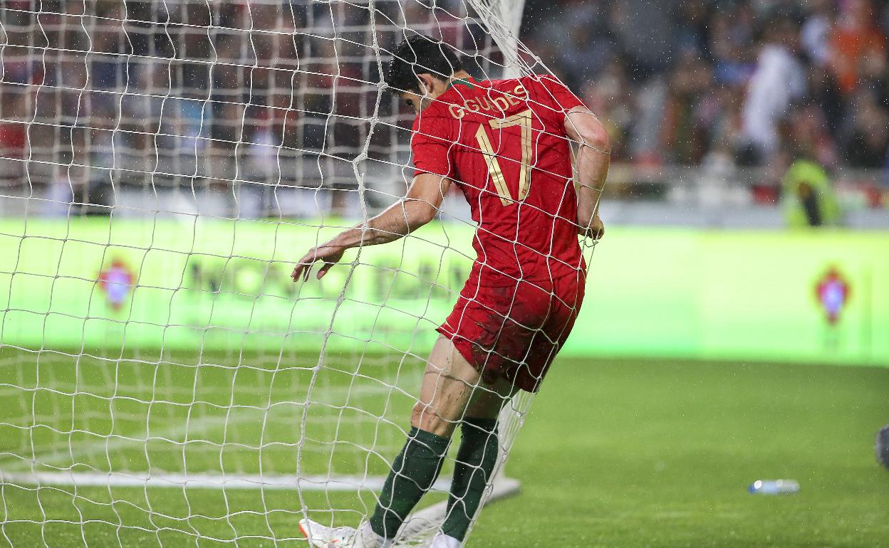 Guedes, con la selección portuguesa. 