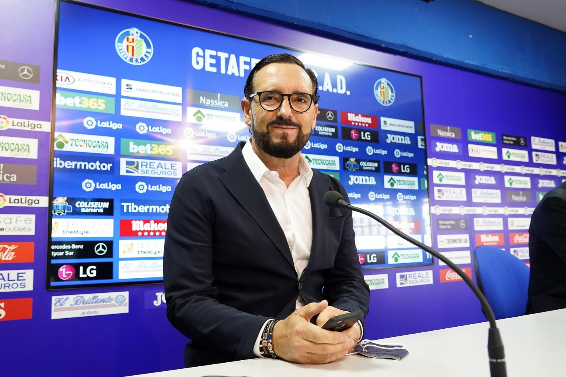 Despedida. José Bordalás, durante su comparecencia en el Alfonso Pérez que puso punto final a su etapa en el Getafe. getafe cf