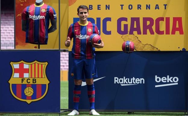 Eric García, durante su presentación como nuevo jugador del Barça.