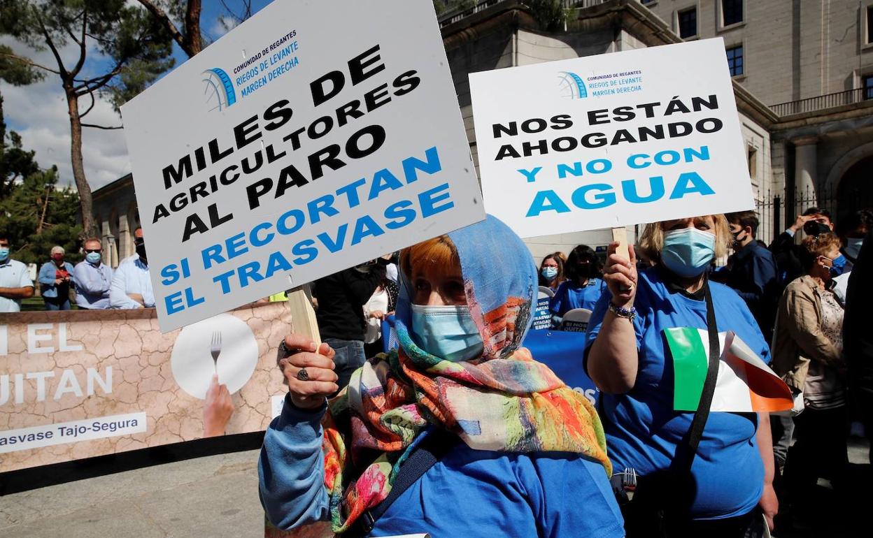 Protesta de los regantes en Madrid. 