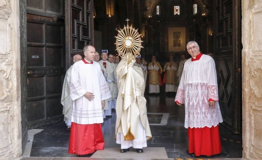 Procesión claustral del Corpus, el año pasado. 