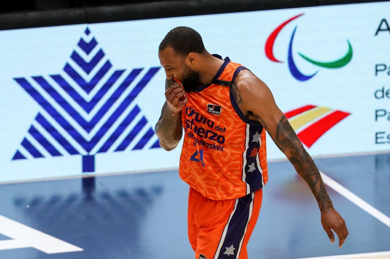 Derrick Williams, en el partido del viernes en la Fonteta frente al Baskonia. ep