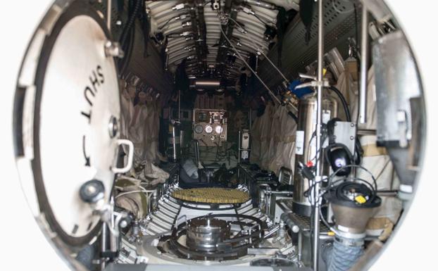 Interior de un submarino.