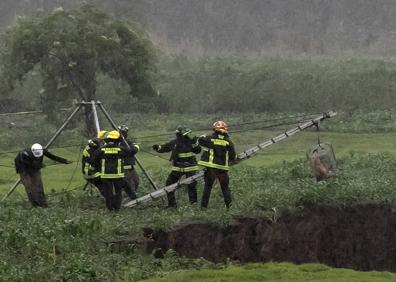 Imagen secundaria 1 - Momento del rescate de los dos perros.