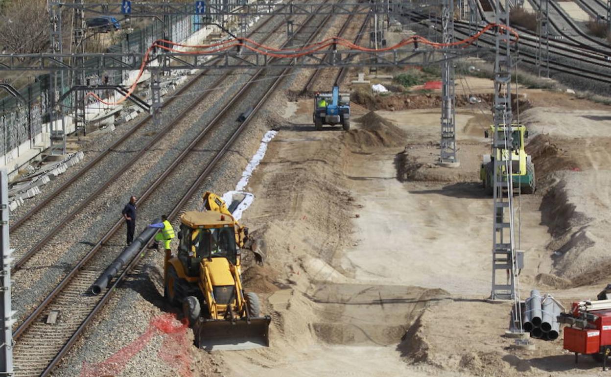 Las obras que se ejecutaron del tercer carril en Valencia. 