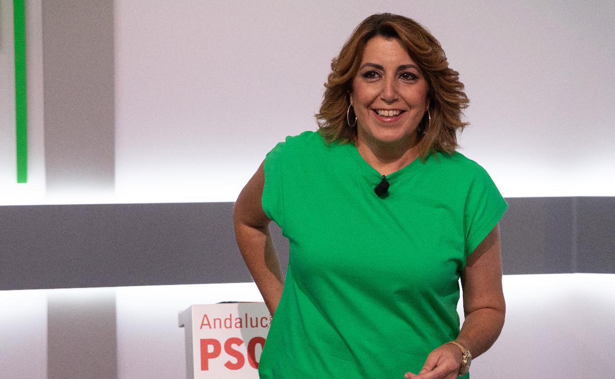 Susana Díaz, en el debate entre los tres candidatos de las primarias del PSOE 