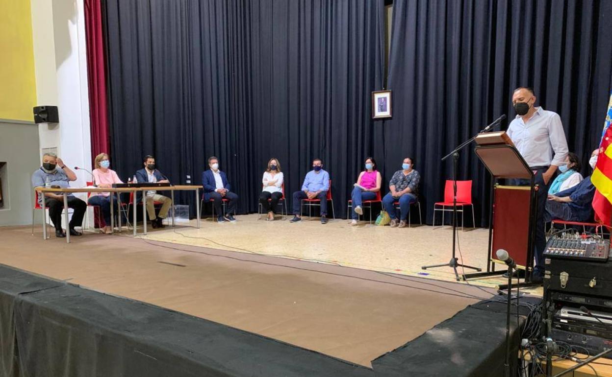 Un instante del pleno celebrado este mediodía. 