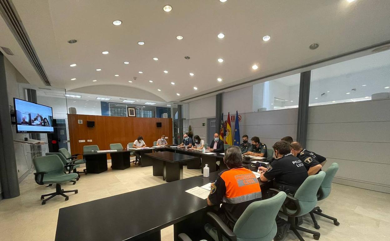 La junta local de seguridad celebrada en Massamagrell. 