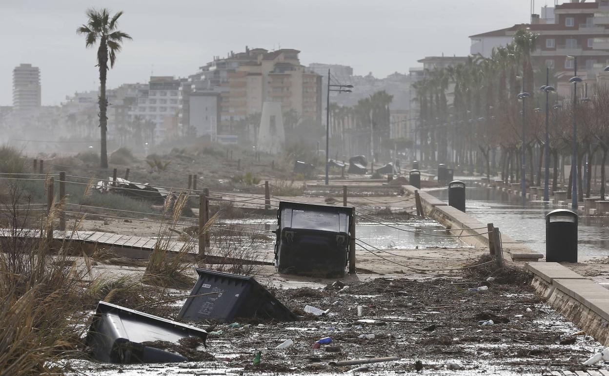 Efectos del temporal Gloria en Peñíscola. 